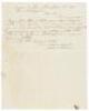 Letter to George Washington descendant from his Mt. Vernon overseer