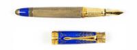 Imperial Blue Enamel and Vermeil Limited Edition Fountain Pen