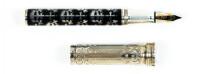 Gothic Masterpiece Black Enamel and Sterling Silver Limited Edition Fountain Pen