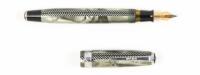 Royal Challenger Silver Herringbone "Senior" Fountain Pen, c.1930