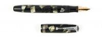 Deluxe Challenger Black and Pearl Celluloid Fountain Pen, c.1930s