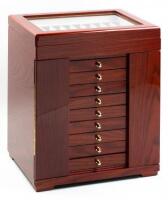 Pen Cabinet, Dark Brown Wood, 100 Pen Capacity