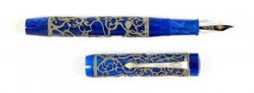 Chatsworth Blue and Silver Limited Edition Fountain Pen