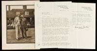 Photograph of Jim Barnes and Samuel Ryder, plus a letter from Samuel Ryder