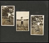 Photograph album with 26 sepia snapshots of a young Jim Barnes