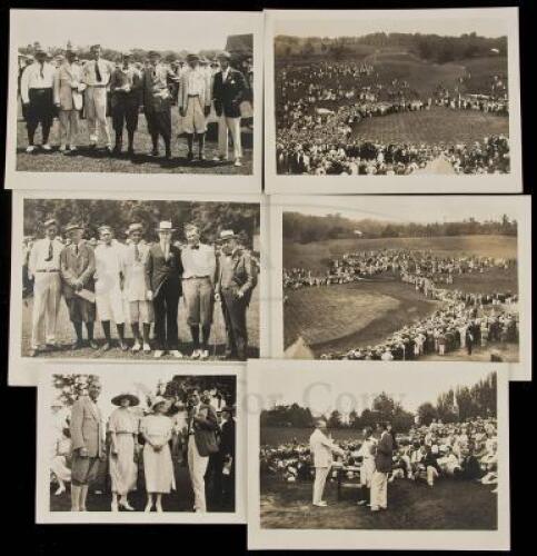 Six original Pietzcker photographs of Jim Barnes after winning the 1921 U.S. Open