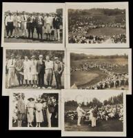 Six original Pietzcker photographs of Jim Barnes after winning the 1921 U.S. Open