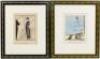 Two pochoir fashion plates from Gazette du Bon Ton
