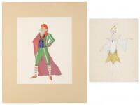 Two watercolor costume illustrations By Ranson