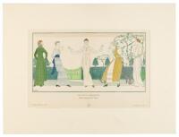 Seven matted pochoir plates from Gazette du Bon Ton