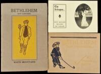 Three tourism booklets for Bethlehem, New Hampshire, each with a golf illustration on front cover