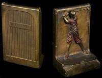 The Last Hole - pair of bookends by Pompeian Bronze