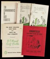 Five booklets of golf etiquette