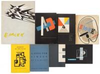 Eight items featuring designs by E. McKnight Kauffer