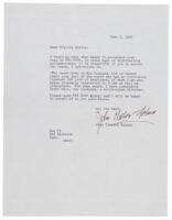 Original signed typescript letter by John Clellon Holmes