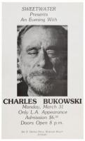 An Evening with Charles Bukowski - original poster for Bukowski's last reading