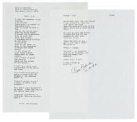 Small Talk - signed typescript poem