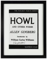 Original foam board promo for Allen Ginsberg's Howl - signed by Lawrence Ferlinghetti