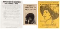 Three pieces of Angela Davis ephemera