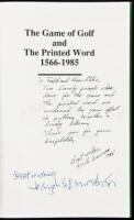 The Game of Golf and the Printed Word, 1566-1985: A Bibliography of Golf Literature in the English