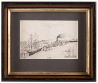 Pencil Sketch of San Francisco Harbor, "May 29th, 1870"