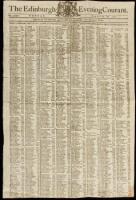 The Edinburgh Evening Courant, No. 9858 - newspaper containing an announcement for The Silver Club to be played
