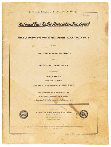 Atlas of Motor Bus Routes and express blocks no. A-602-B...