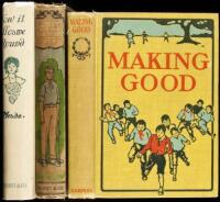 Three volumes of early golf fiction, each with lovely illustrated bindings