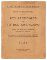 Reglas Oficiales de Futbol Americano: 1936 (wrapper title)