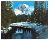 Untitled Painting of Half Dome in Snow