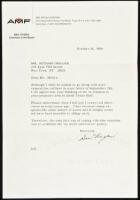 Typed letter signed from Ben Hogan to sports journalist Dick Miller