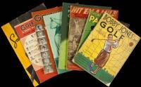 Eight oversized golf instructional volumes, from Bobby Jones, Sam Snead and other greats