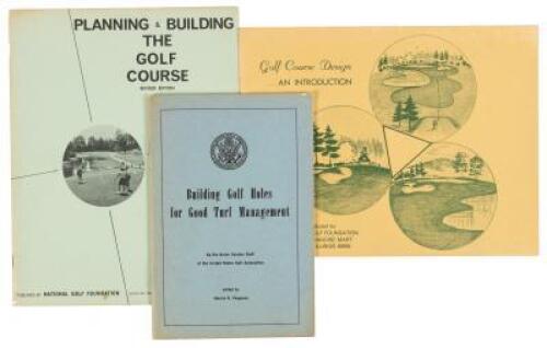 Three booklets on golf architecture and turf management