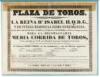 Plaza de Toros. La Reina Da. Isabel II, Q.D.G., Y en su Real Nombre la Reina Covernadora, se ha Dignado Senalar la Tarde del Lunes 23 de Setiembre de 1839....