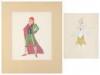 Two watercolor costume illustrations By Ranson