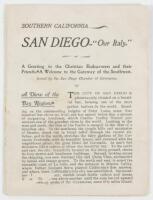 Southern California: San Diego-"Our Italy." A Greeting to the Christian Endeavorers and their Friends..." (caption title)