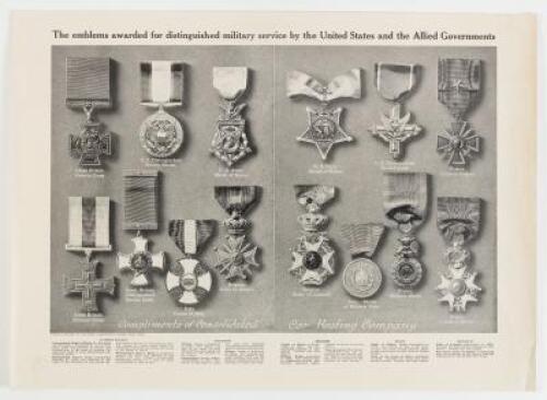 The emblems awarded for distinguished military service by the United States and the Allied Governments