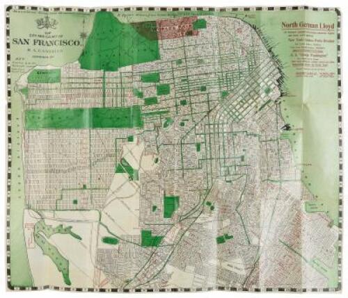Candrian's San Francisco Street Number and Car Directory - with large folding map laid in showing the location and details of the P.P.I.E.
