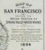 Map of San Francisco showing the Water Service of Spring Valley Water Works... - 2