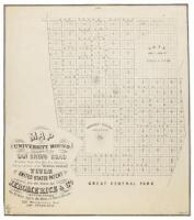 Map of University Mound: situated on the San Bruno Road, 4 miles from City Hall, San Francisco, being a portion of the "Bernal Rancho"... To be sold by Jerome Rice & Co. Auctioneers...