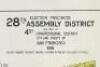 Election Precincts 28th Assembly District and part of 4th Congressional District City and County of San Francisco 1916 - 2