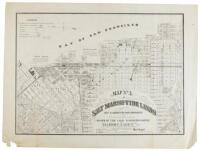 Map No. 3 of Salt Marsh and Tide Lands Situate in the City & County of San Francisco. To be sold at Public Auction, by order of the Boards of Tide Land Commissioners by Talbert & Leet, Auctioneers