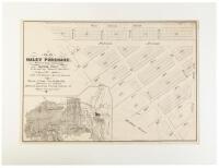 Plan of the Haley Purchase, west of and adjoining the Hudson Tract. To be sold by Maurice Dore & Co. April 27th, 1869. Title U.S. Patent, and Bernal Rancho