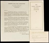 The Pennsylvania Golf Association's Handicap for 1929 - an explanatory letter and application