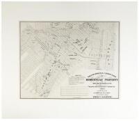 Grand Special Credit Sale of Homestead Property by Maurice Dore & Co. H.A. Cobb, Auctioneer, at Platt's Hall on Thursday March 26th 1868 at 12 O.Clock M. of 1000 Lots 25 by 100 ft. Lots for Sale, are shaded. Title U.S. Patent