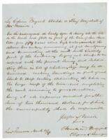 Letter from Jasper O'Farrell, to San Francisco Alcalde Edwin Bryant, agreeing to a contract to survey waterfront property of the town of San Francisco