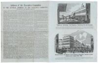 &ldquo;Vigilantes&rdquo; destroying &ldquo;Fort Vigilance,&rdquo; Sacramento St., San Francisco [p. 1, upper] - General Parade and Review of the Vigilance Committee, previous to their Adjournment, August 18th., 1856. [p. 1, lower]