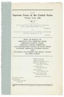 In the Supreme Court of the United States October Term, 1952. No. 8. Brief on Behalf of American Civil Liberties Union...as Amici Curiae. Oliver Brown...vs. Board of Education of Topeka...