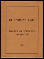 St Andrews Links: Bye-Laws and Regulations for Starting 1898