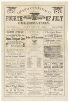 Grand Centennial, 1776-1876, Fourth of July Celebration, Stockton Cal., 1876